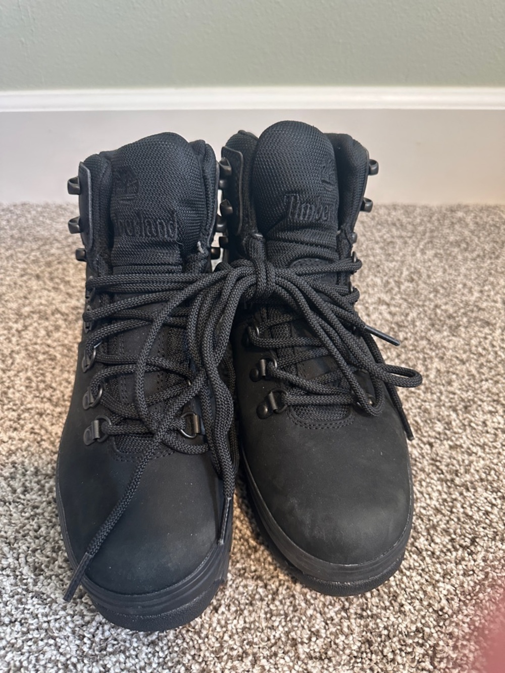 Timberland All-Black Rugged Lace-Up Boots
